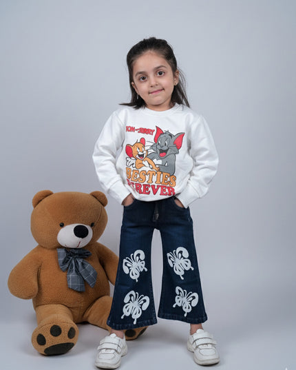 White tom and jerry sweatshirt