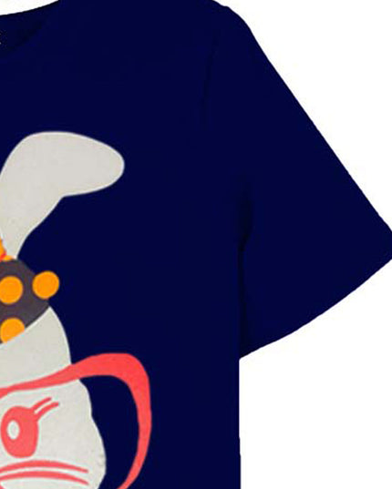 Navy blue Rabit printed T Shirt - RollOutBrand # # #