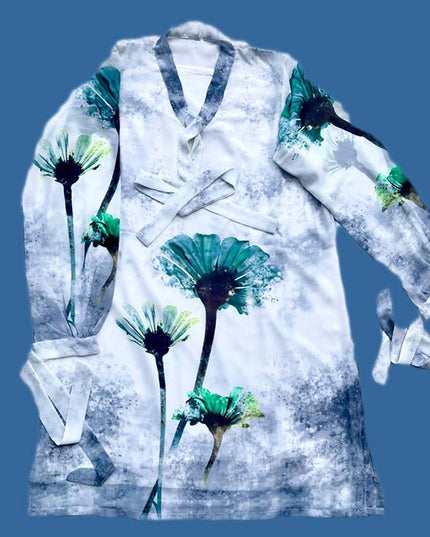 Girls Designer Fashionable summer Stylish shirts shafoon3D flower