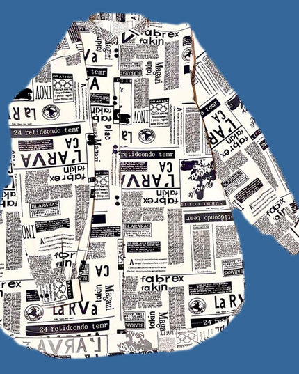 Girls Designer Fashionable summer Stylish shirts newspaper print