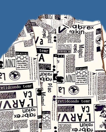 Girls Designer Fashionable summer Stylish shirts newspaper print