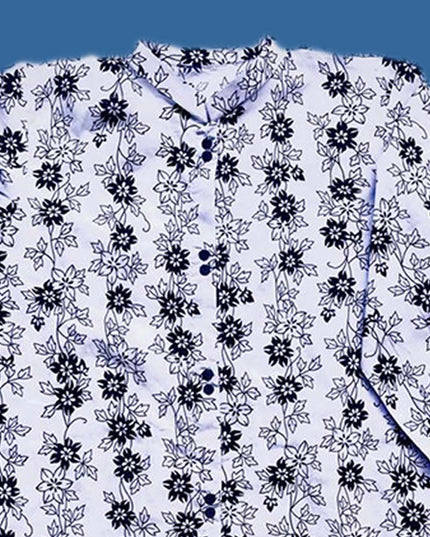 Girls Designer Fashionable summer Stylish shirts white flowers printed