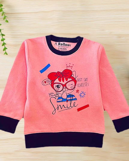PEACH GIRL SMILE SWEATSHIRT