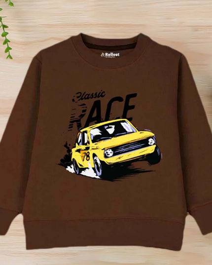 Car Race Brown Sweatshirt