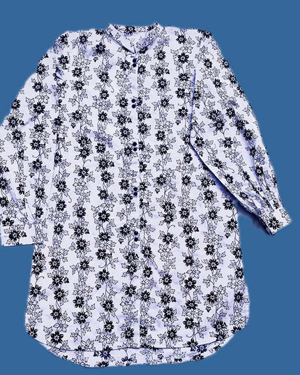 Girls Designer Fashionable summer Stylish shirts white flowers printed