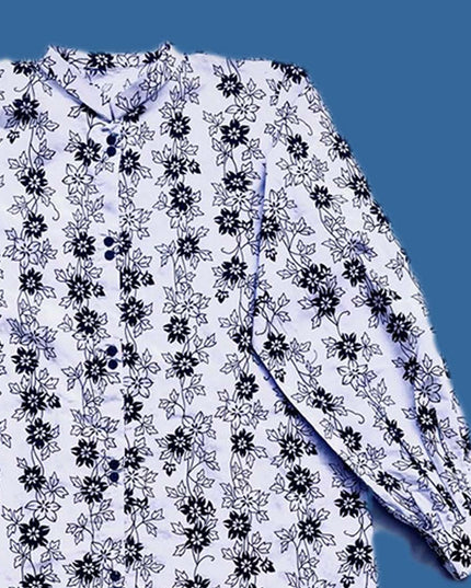 Girls Designer Fashionable summer Stylish shirts white flowers printed