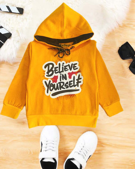 Believe in yourself kids hoodie