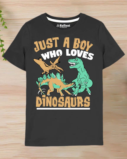Black Dinosaur printed Boy Tshirt