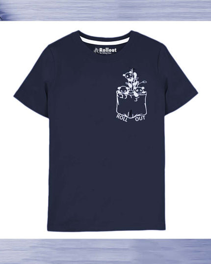 Navy blue Rollout printed Tshirt