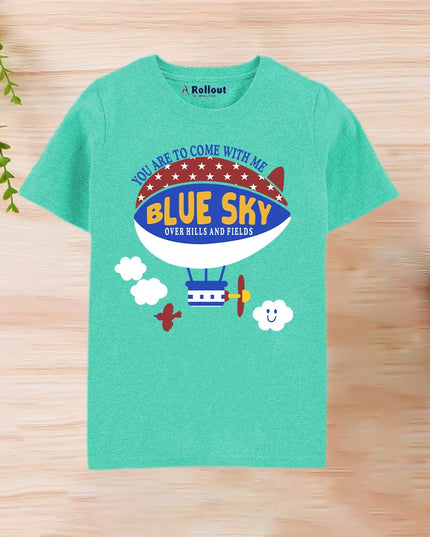 BLUE SKY PRINTED T SHIRT