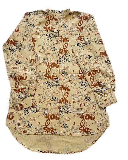 Girls Designer Fashionable summer Stylish shirts Brown printed