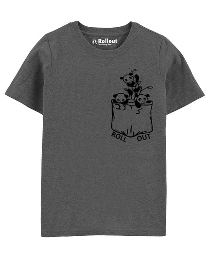 Grey Charcoal Printed T Shirt - RollOutBrand # # #