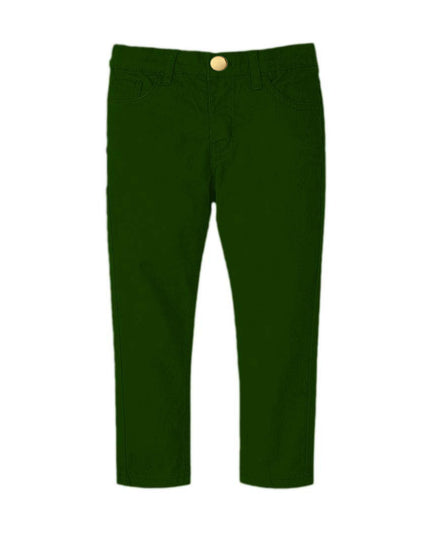 Dark green zinc cotton pent slim fit - RollOutBrand # # #