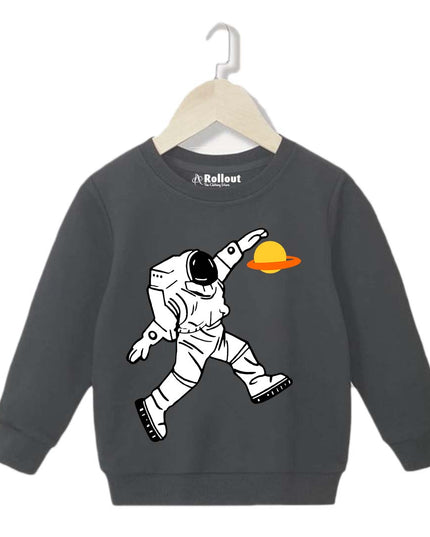 GRAY(METAL) SPACEMAN SWEATSHIRT