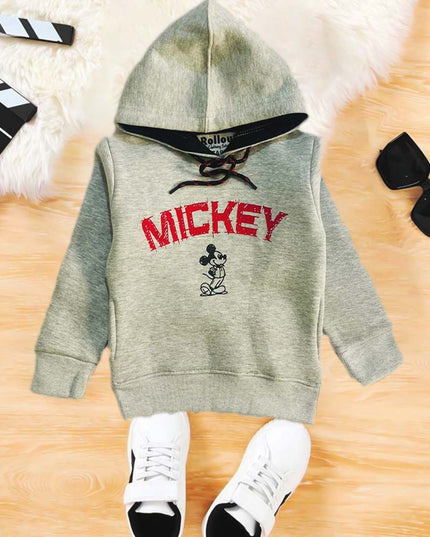Grey Disney mickey kids hoodie.