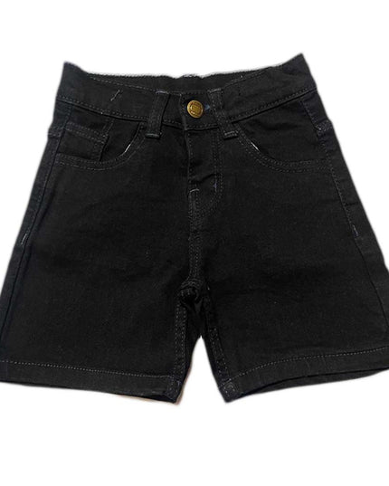 denim jet black shorts