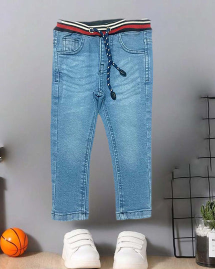 Light Sky blue fashion belt jeans