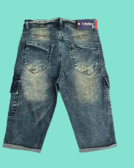 Blue greenish Mens denim shorts