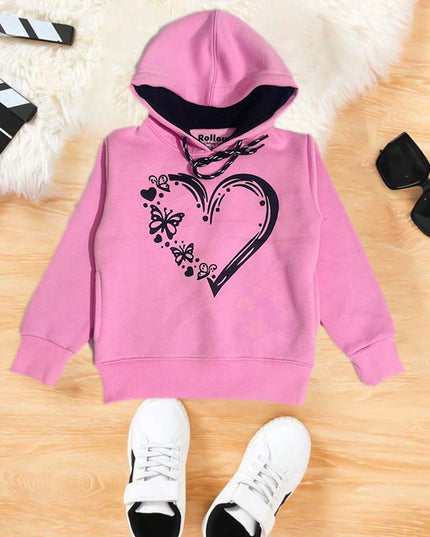 Pink heart hoodie