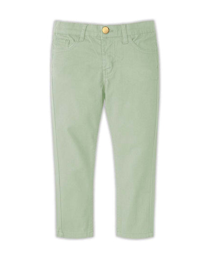 Light Green Doted Slim Fit Cotton Pant - RollOutBrand # # #
