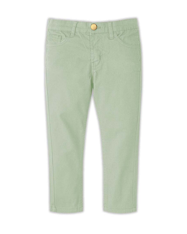 Light Green Doted Slim Fit Cotton Pant - RollOutBrand # # #