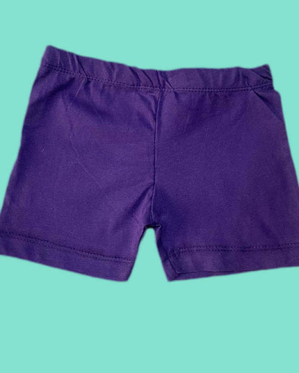 Purple cotton jersi shorts