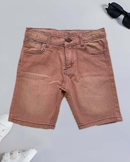 Denim Red classic colour jeans shorts