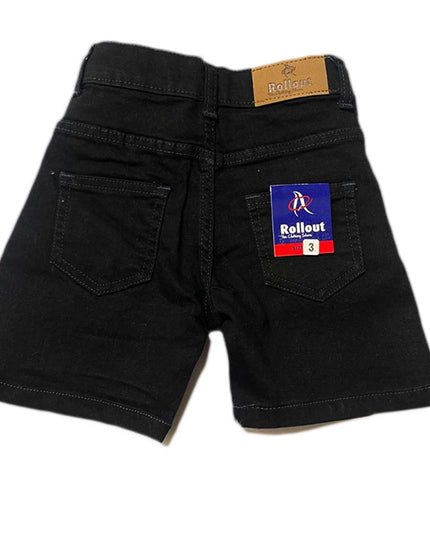 denim jet black shorts