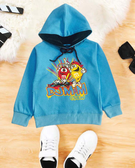 Sky blue DJ angry birds kids hoodie