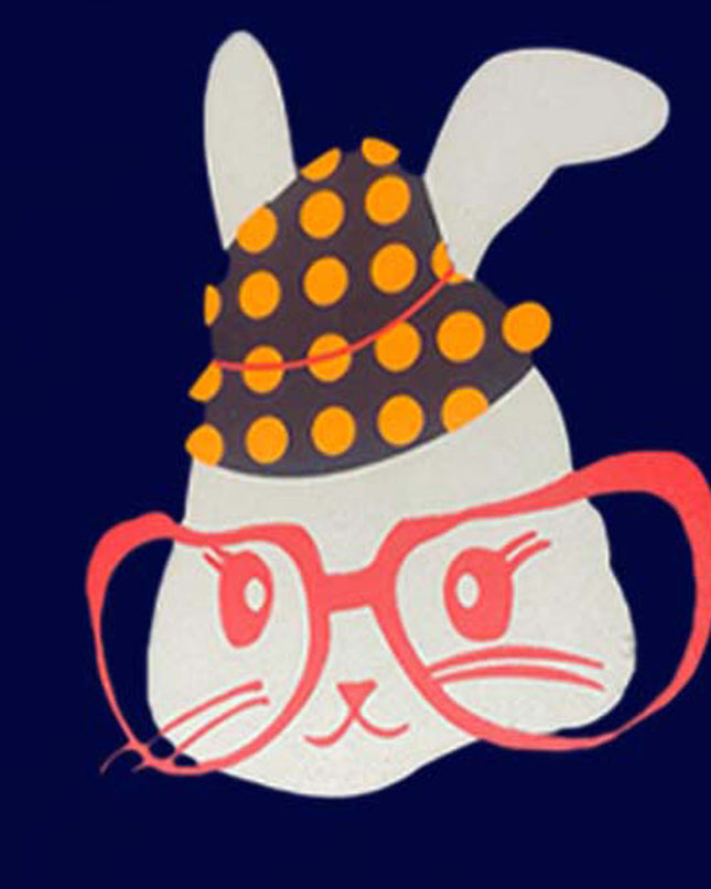Navy blue Rabit printed T Shirt - RollOutBrand # # #
