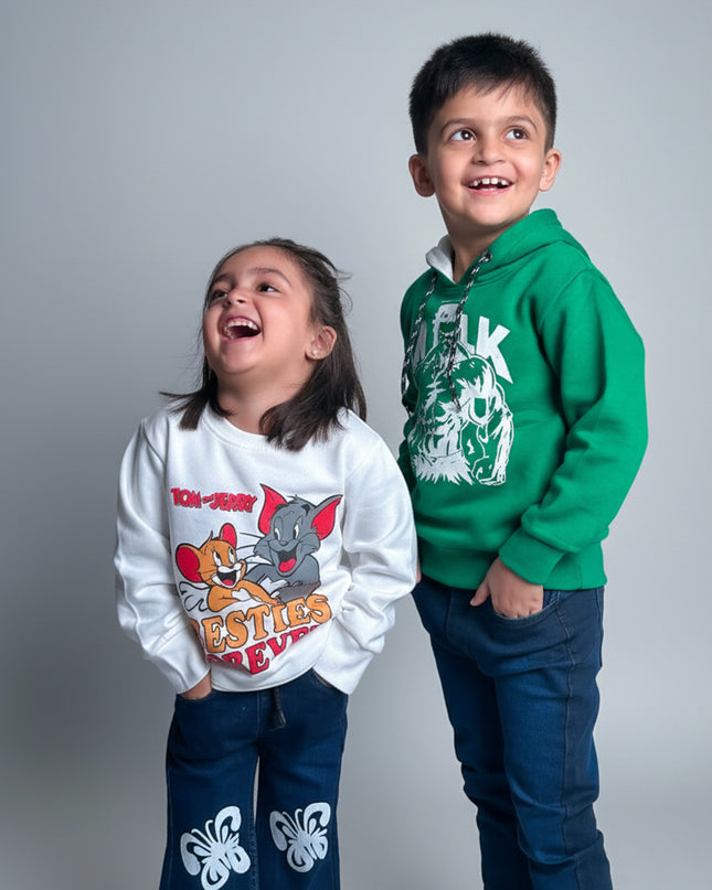 White tom and jerry sweatshirt