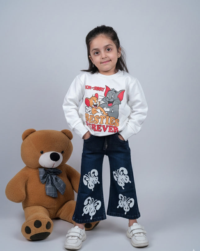 White tom and jerry sweatshirt