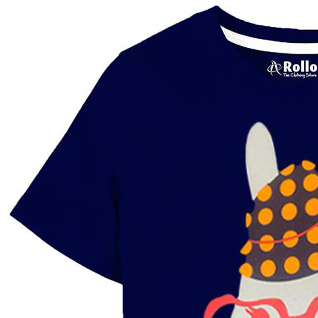 Navy blue Rabit printed T Shirt - RollOutBrand # # #