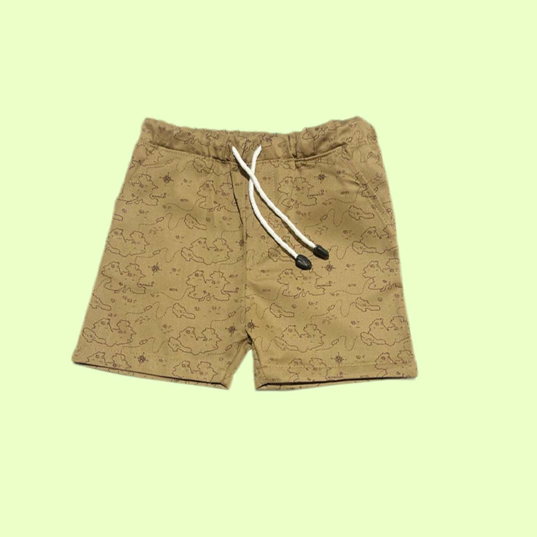 camal printed shorts - RollOutBrand # # #