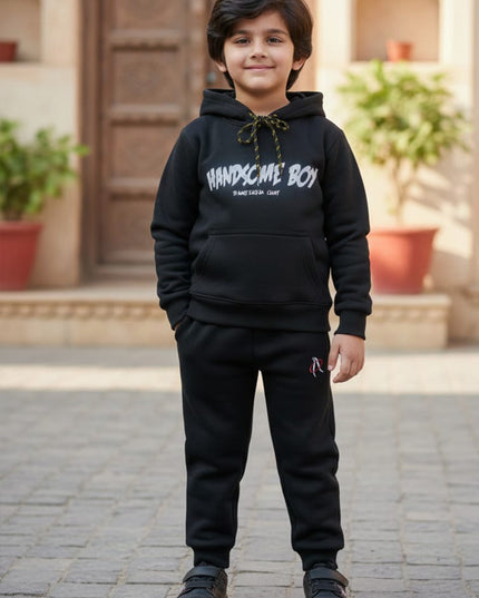 HANDSOME BOY Black hoodie set