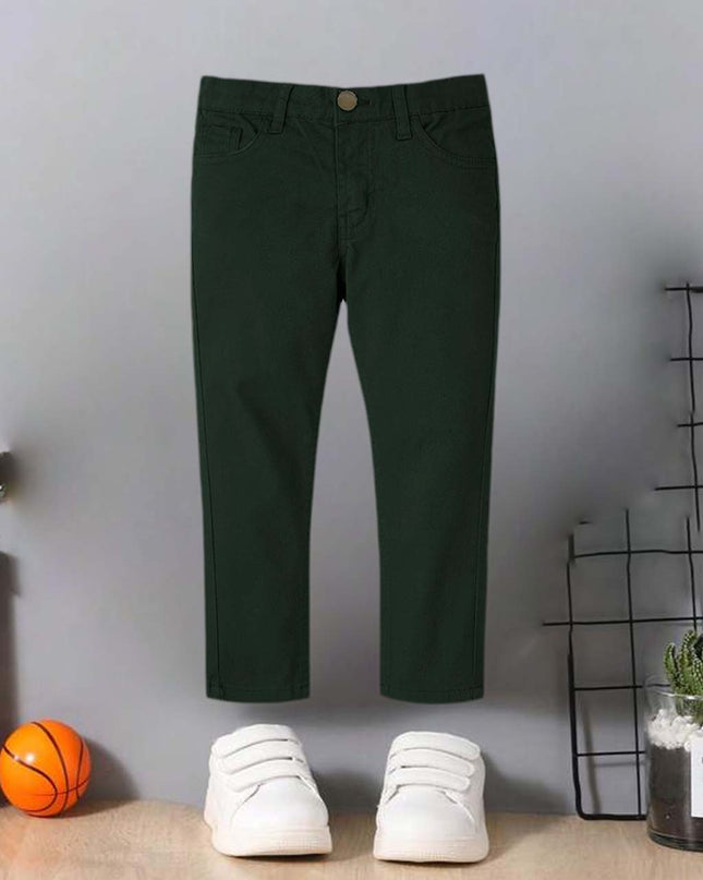 Dark Green SLIM Fit Cotton Pent