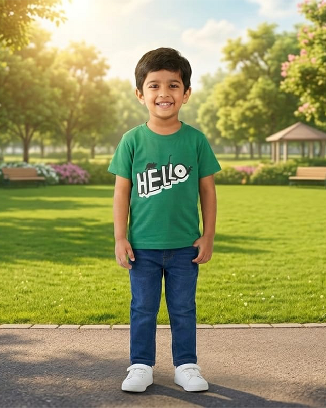 GREEN(HELLO) T.shirt