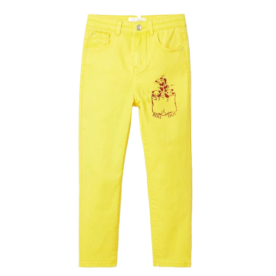 Yellow cotton Red printed - RollOutBrand # # #