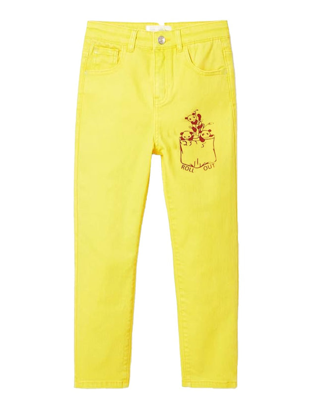 Yellow cotton Red printed - RollOutBrand # # #