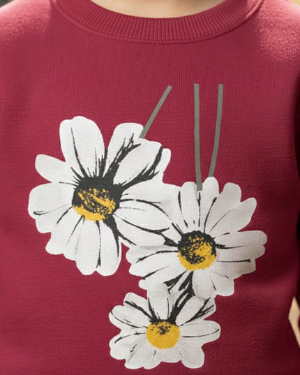 GIRLS MARONE(WINE) SWEATSHIRT
