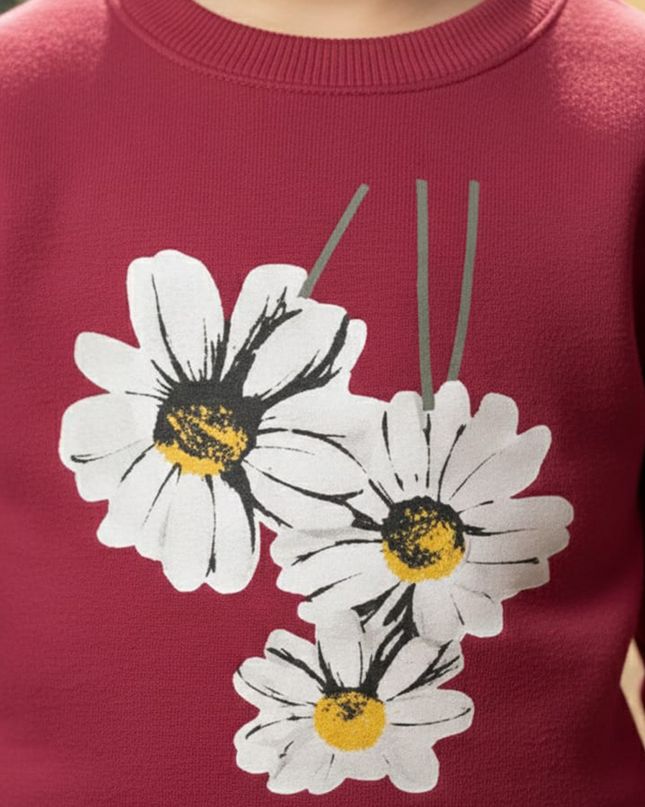 GIRLS MARONE(WINE) SWEATSHIRT