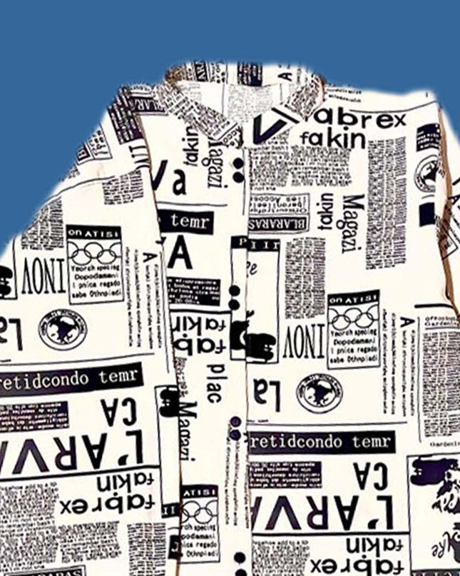Girls Designer Fashionable summer Stylish shirts newspaper print