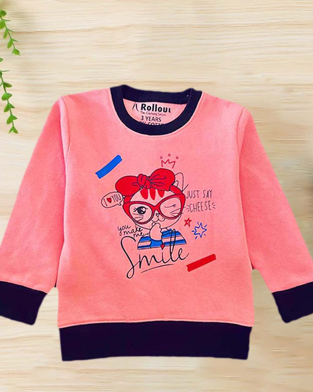 PEACH GIRL SMILE SWEATSHIRT