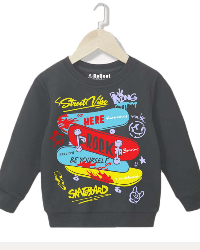 STREET VIBE KING GREY SWEATSHIRT