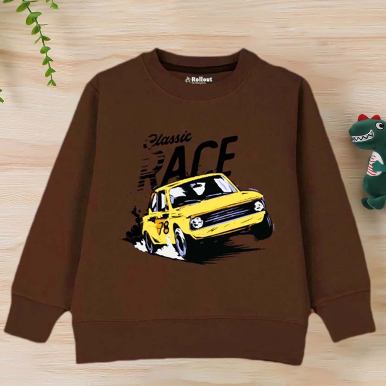 Car Race Brown Sweatshirt