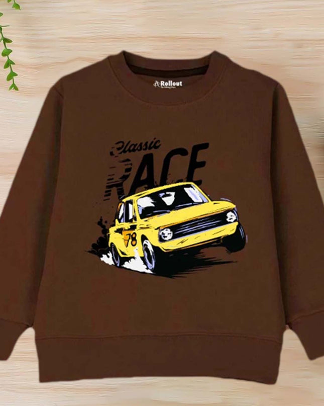 Car Race Brown Sweatshirt