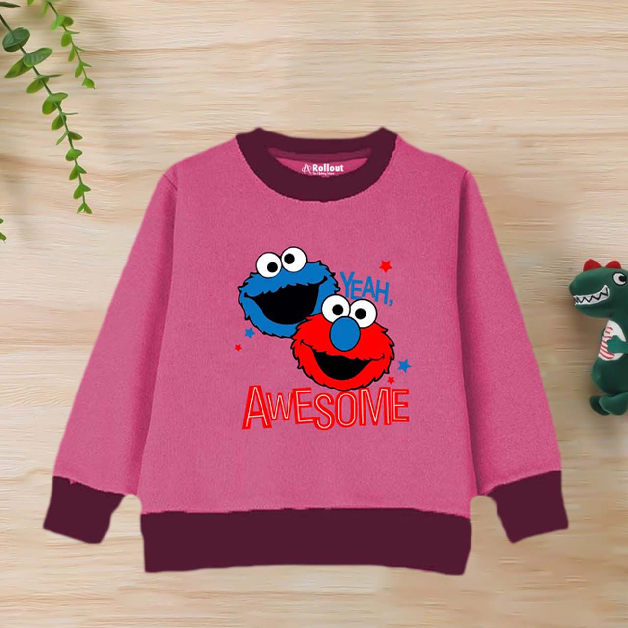 Awesome Cartoon T Pink Sweatshirt