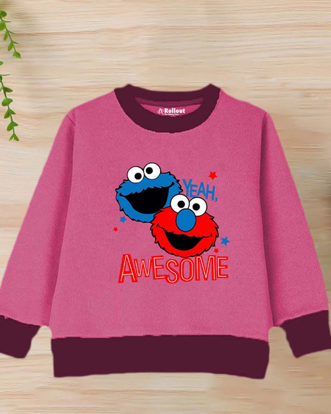 Awesome Cartoon T Pink Sweatshirt