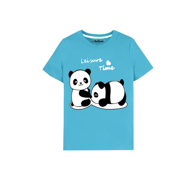 Blue Panda kids T shirt