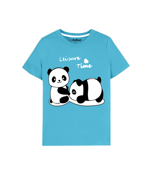 Blue Panda kids T shirt